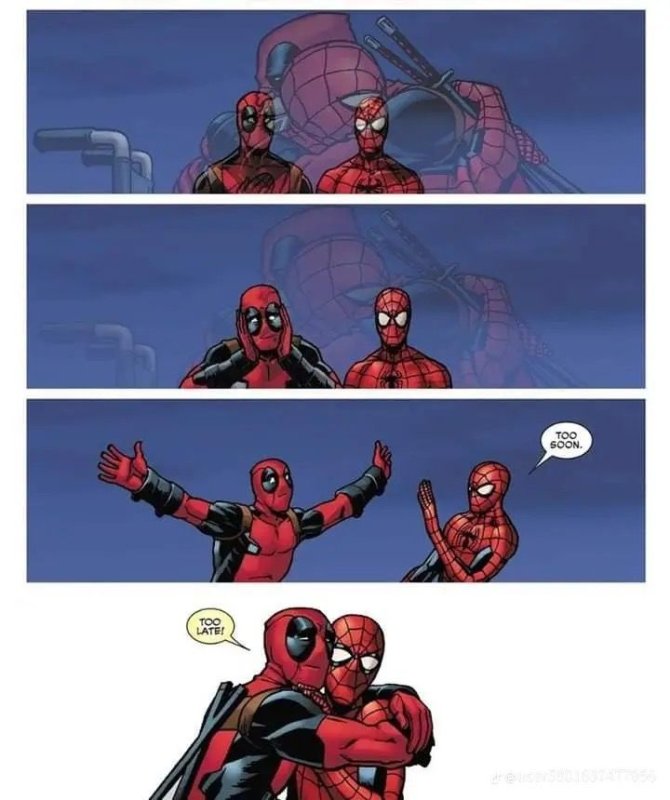Комикс про человека паука и Дэдпула