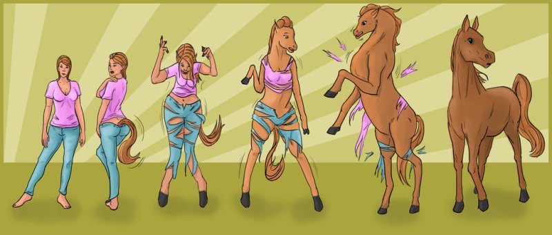 Превратилась в лошадь