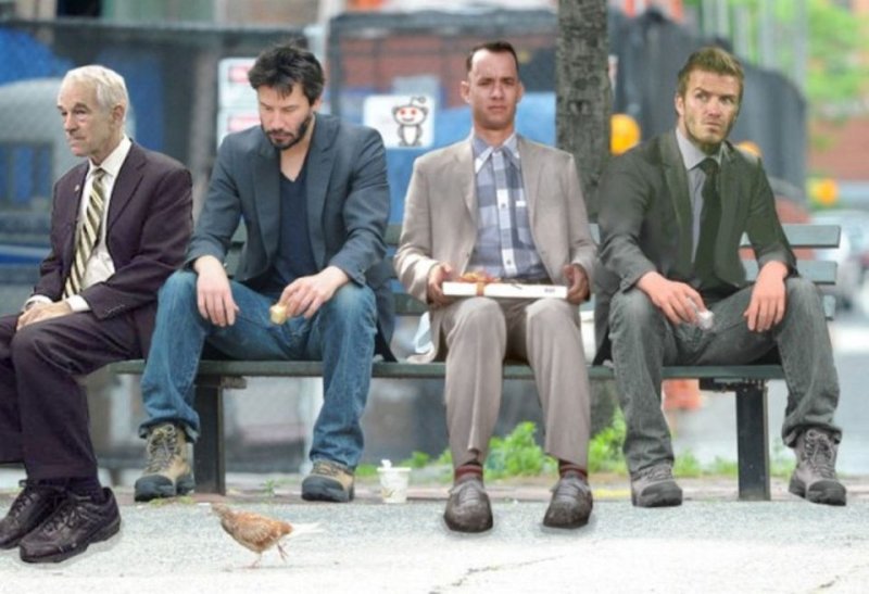 Мужик на скамейке