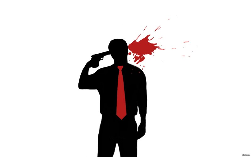 Человек застреливаетс