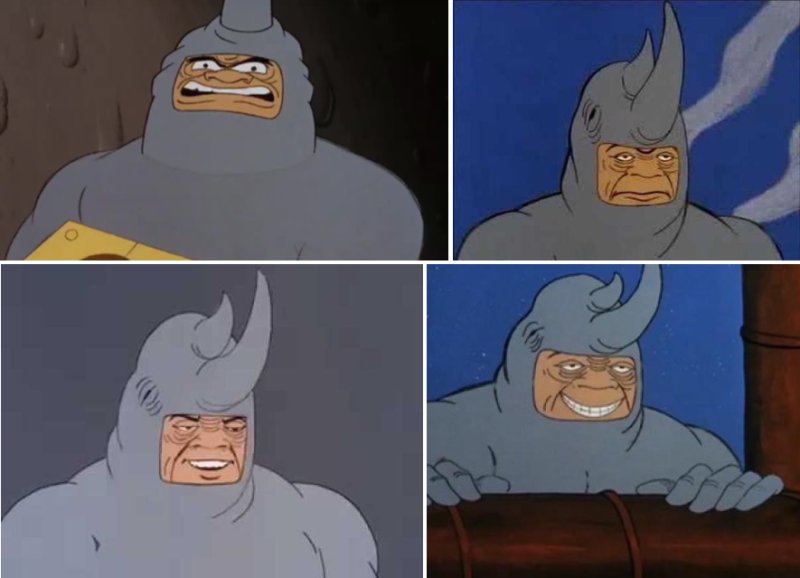 Человек носорог Мем