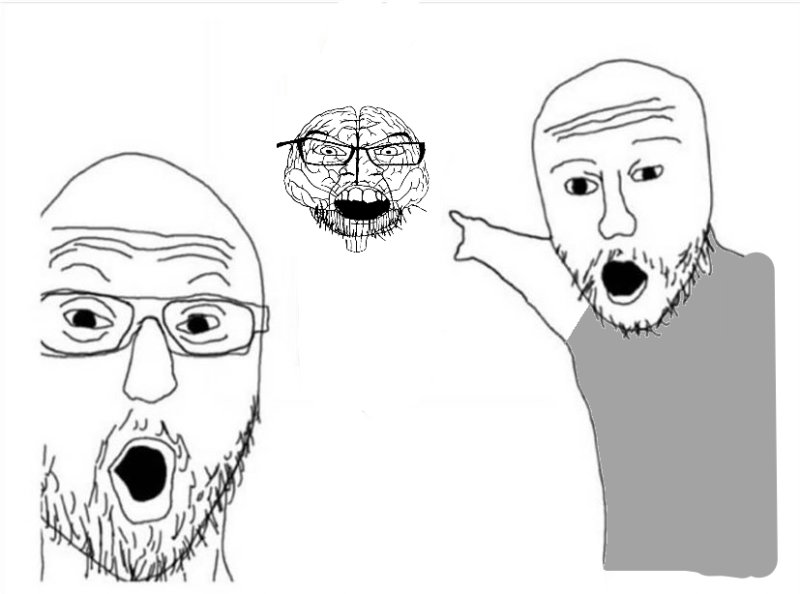 Мем показывает пальцем