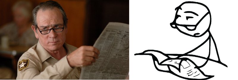 Чел с газетой Мем