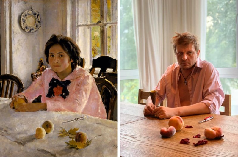 В Серов девочка с персиками 1887