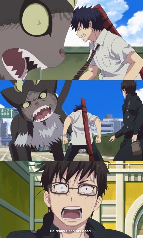 Аниме синий экзорцист приколы