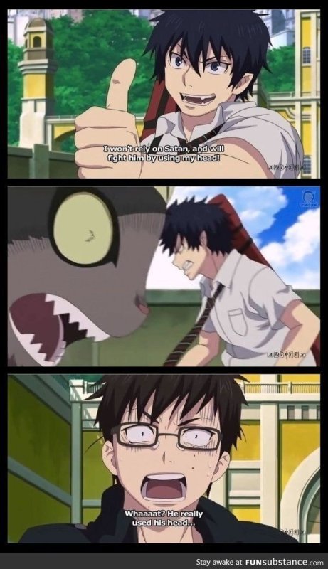 Синий экзорцист моменты из аниме