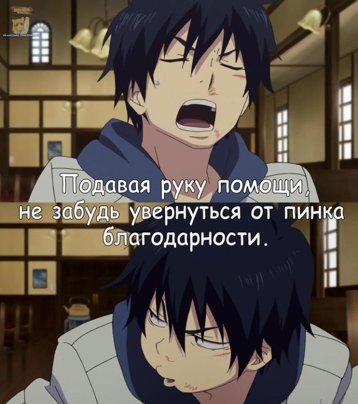 Мемы про аниме синий экзорцист