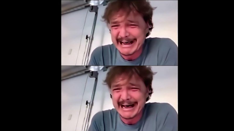 Pedro Pascal crying