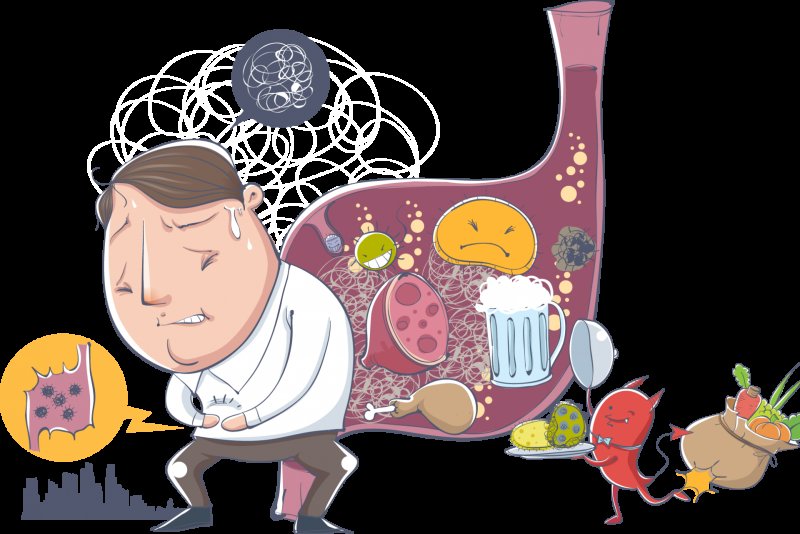 Иллюстрации нарушение пищеварения
