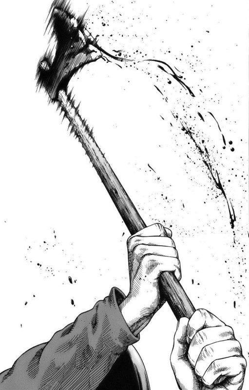 Человек с топором референс замах