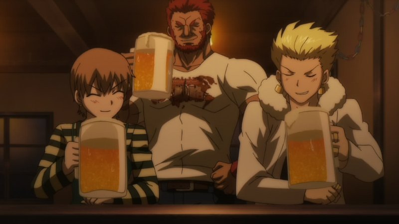 Аниме парень с пивом