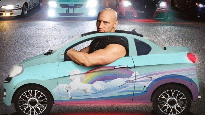 Человек в маленькой машине