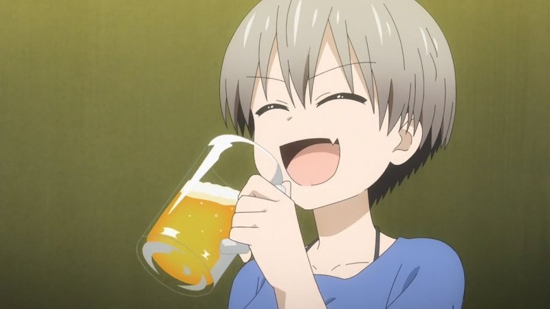 Удзаки с пивом аниме