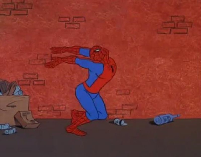 Мем человеки пауки показывают друг на друга