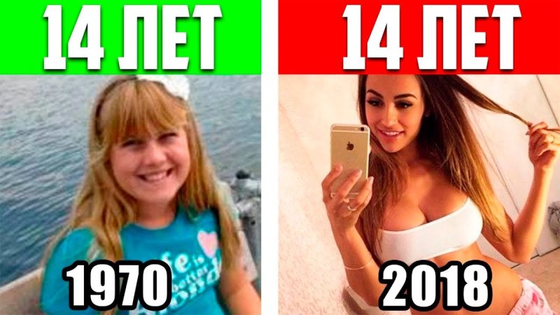 Девушки раньше и сейчас