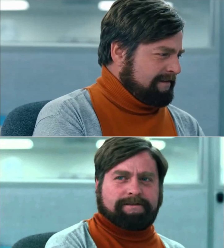 Зак Галифианакис смеется