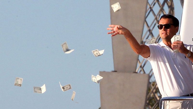 Ди Каприо волк с Уолл стрит деньги