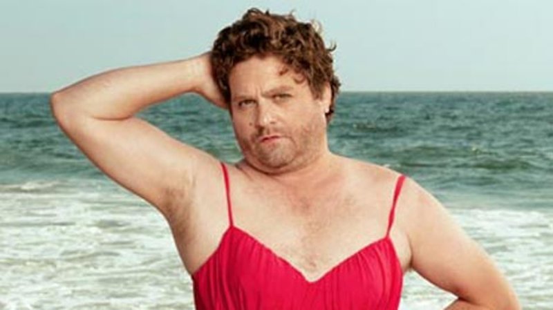 Зак Галифианакис фотосессия в купальнике