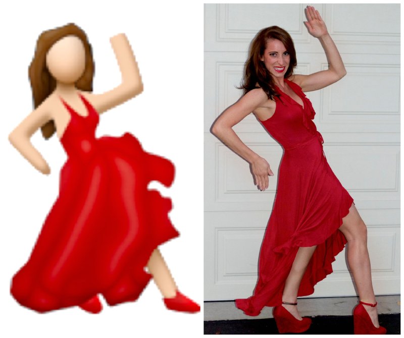 Смайл девушка в Красном платье