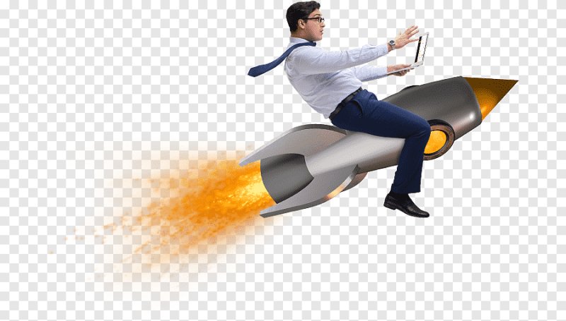 Мужчина на ракете