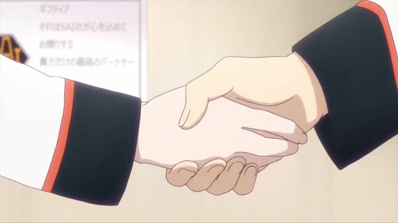 Рукопожатие аниме