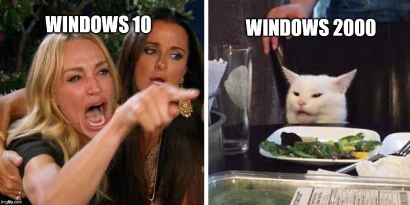 Мем с бабами и котом за столом