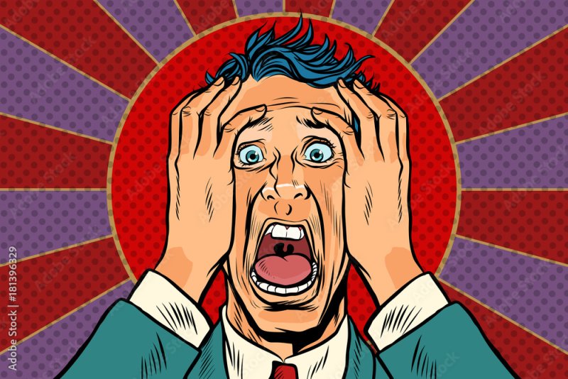 Человек взялся за голову