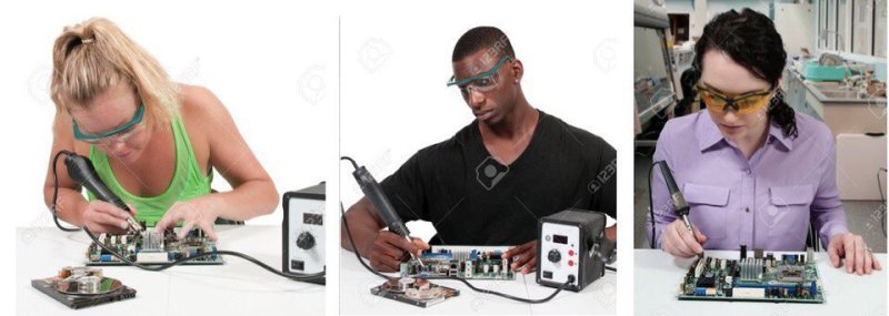 Девушка с паяльником