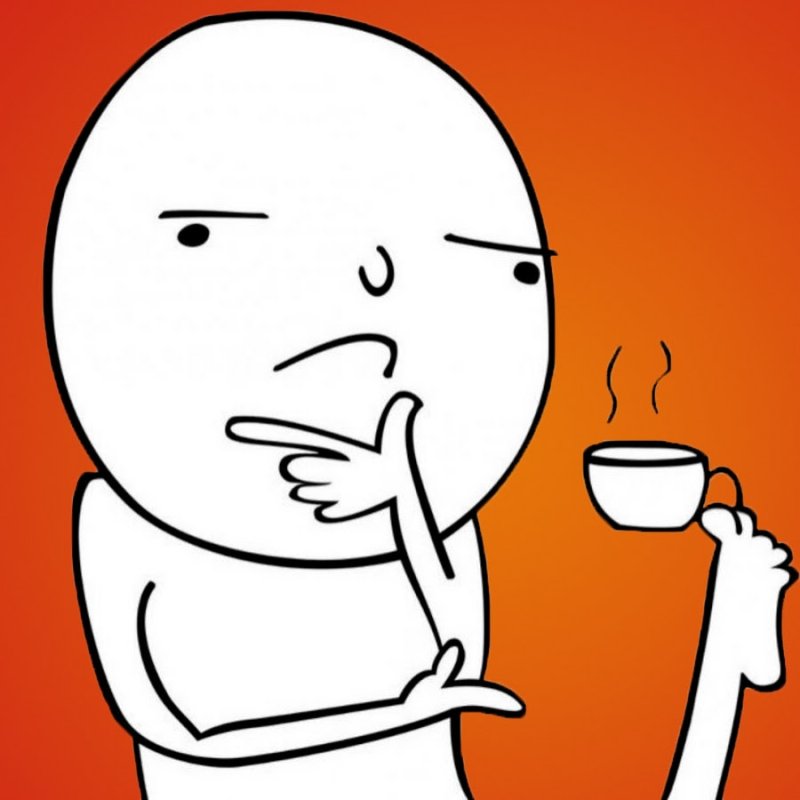 Чел с чашкой в ноге