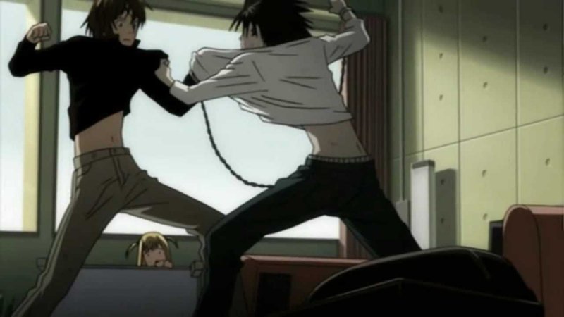 Аниме парни дерутся