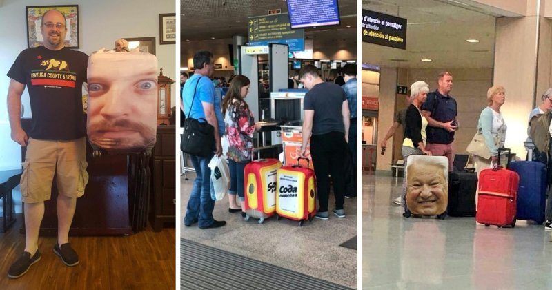 Человек с огромным чемоданом