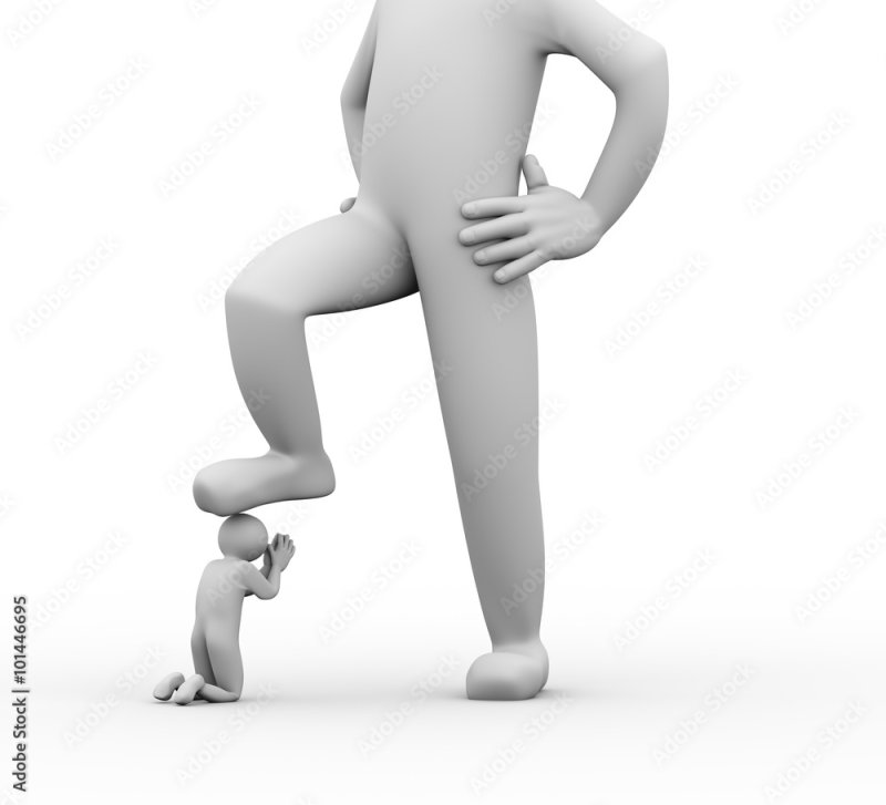 С большим человеком и маленьким