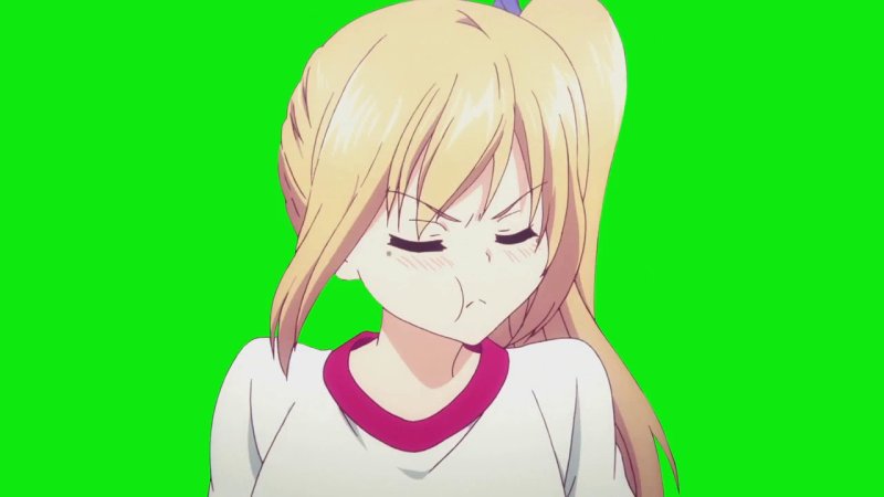 Тянка на зелёном фоне