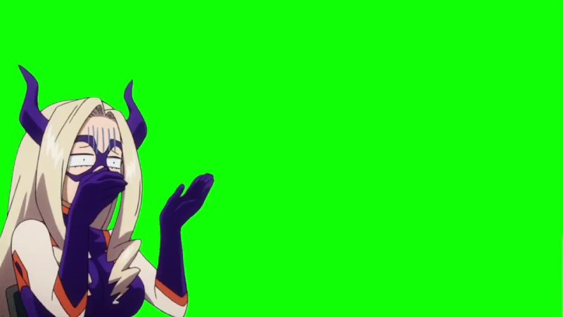 Аниме девочка на зеленом фоне