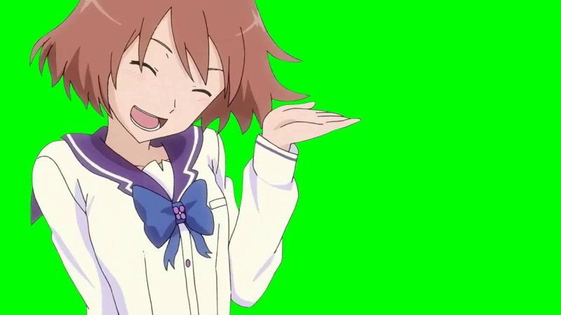 Тянка на зелёном фоне