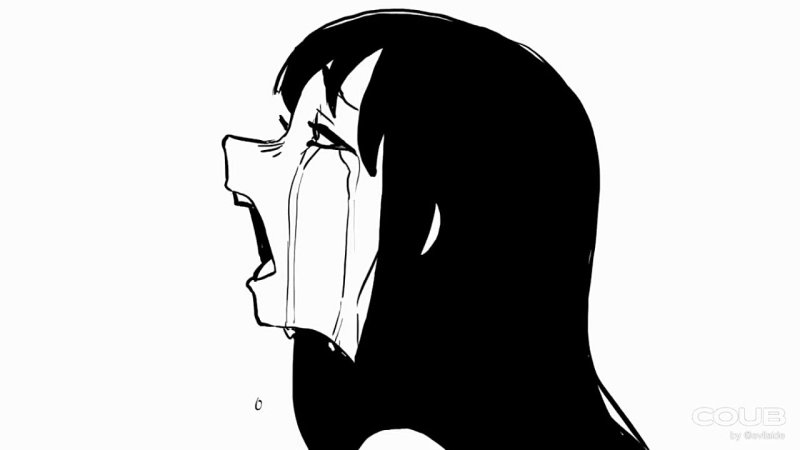 Аниме девушка кричит в слезах Мем