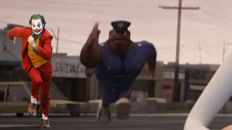 С бегущим негром