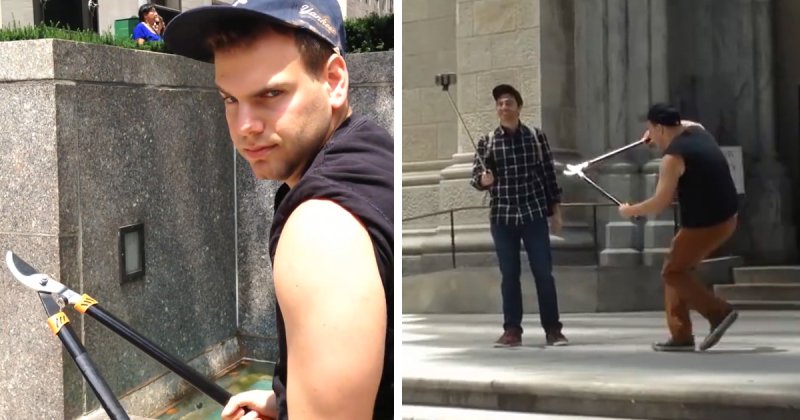 Человек с палкой