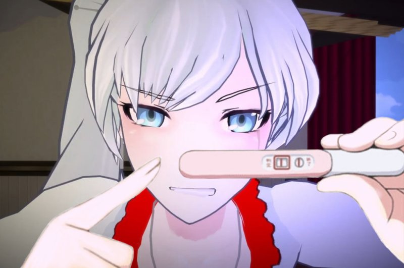 Аниме девушка с тестом на беременность