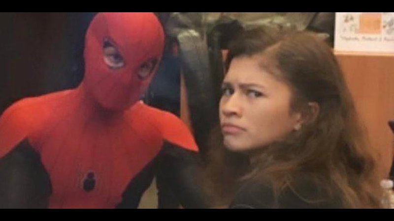 Зендая и том Холланд мемы