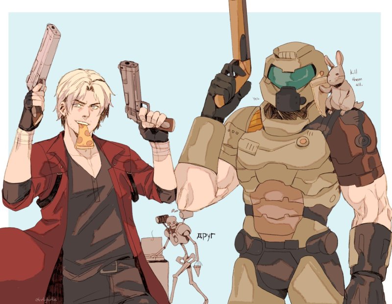 Doomguy и Данте кроссовер