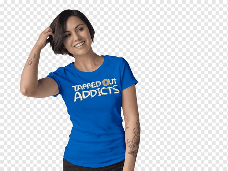 Девушка с майкой PNG