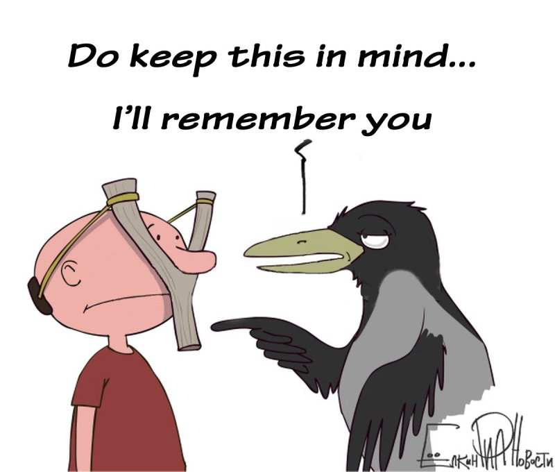 Прикольная ворона