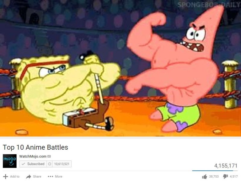 Топ 10 аниме битв Мем