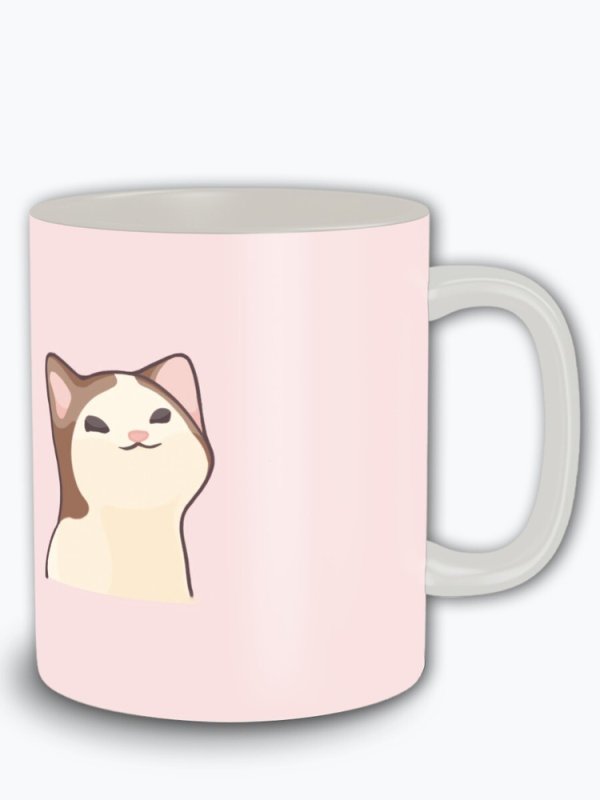 Котик в чашке Мем