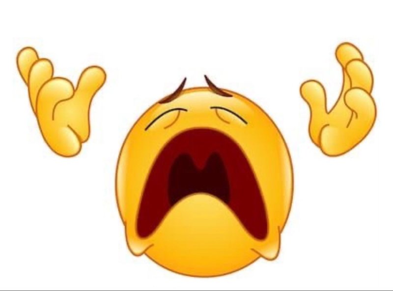 Смайлик рассыпается и кричит