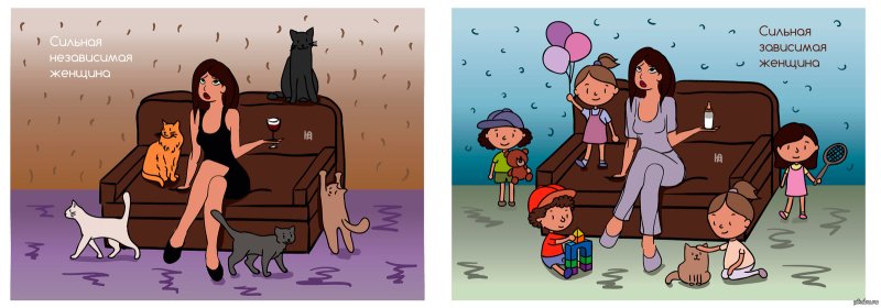 Одинокая независимая женщина