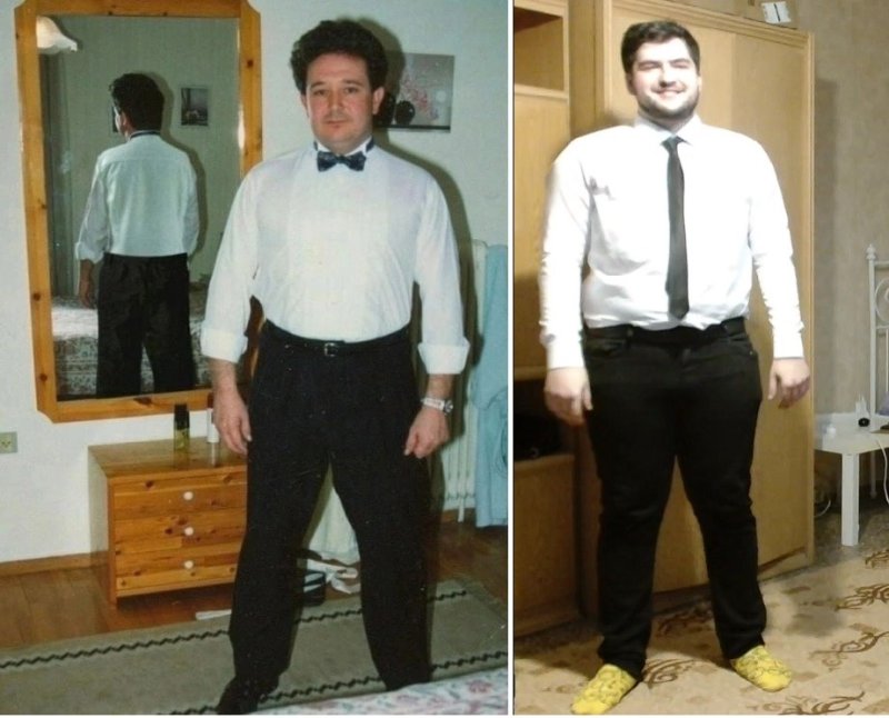 Мем мужчина в костюме в зеркале