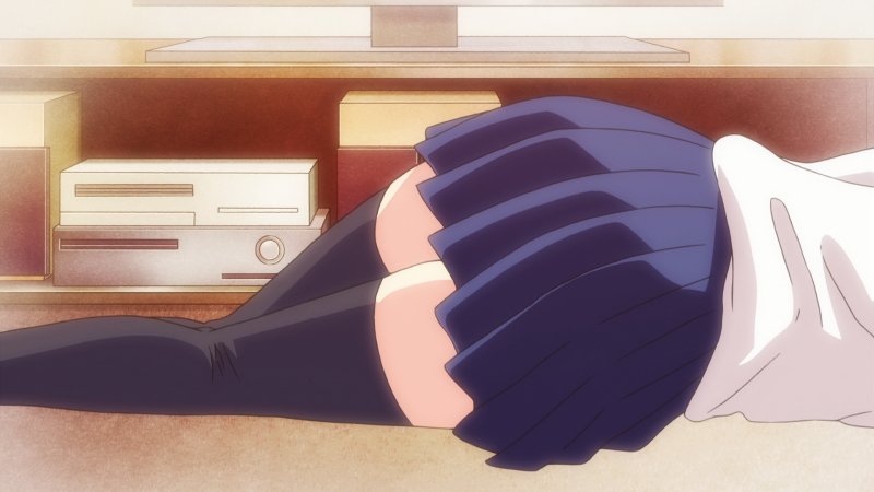 Аниме парень шлепает девушку