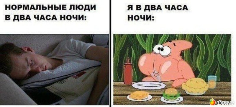 Приколы про еду ночью